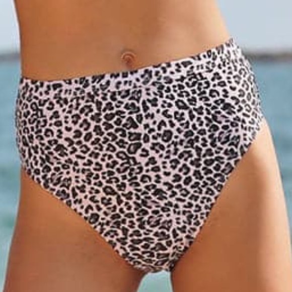 SHEKINI Leopard Print Low Scoop Crop Top High Waisted Bikini 🐆🐆 NEW WITH… - Picture 6 of 12